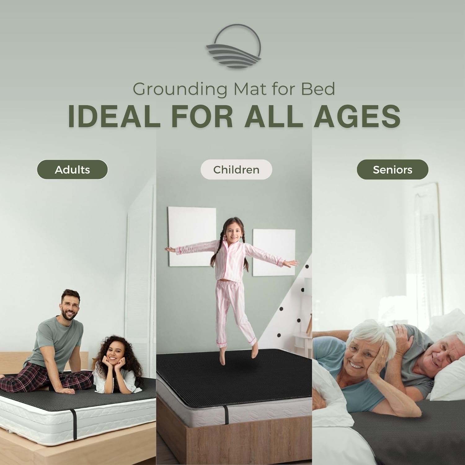 ELECTRAWAVE Grounding Mattress Cover Pad, Queen Size Earth Connected Conductive Carbon Leatherette Grounding Sheets for Better Sleep, Relieve Pain, Reduce Inflamation