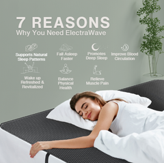 ELECTRAWAVE Grounding Mattress Cover Pad, Reduce Pain, Sleep Better and Promote Natural Wellness